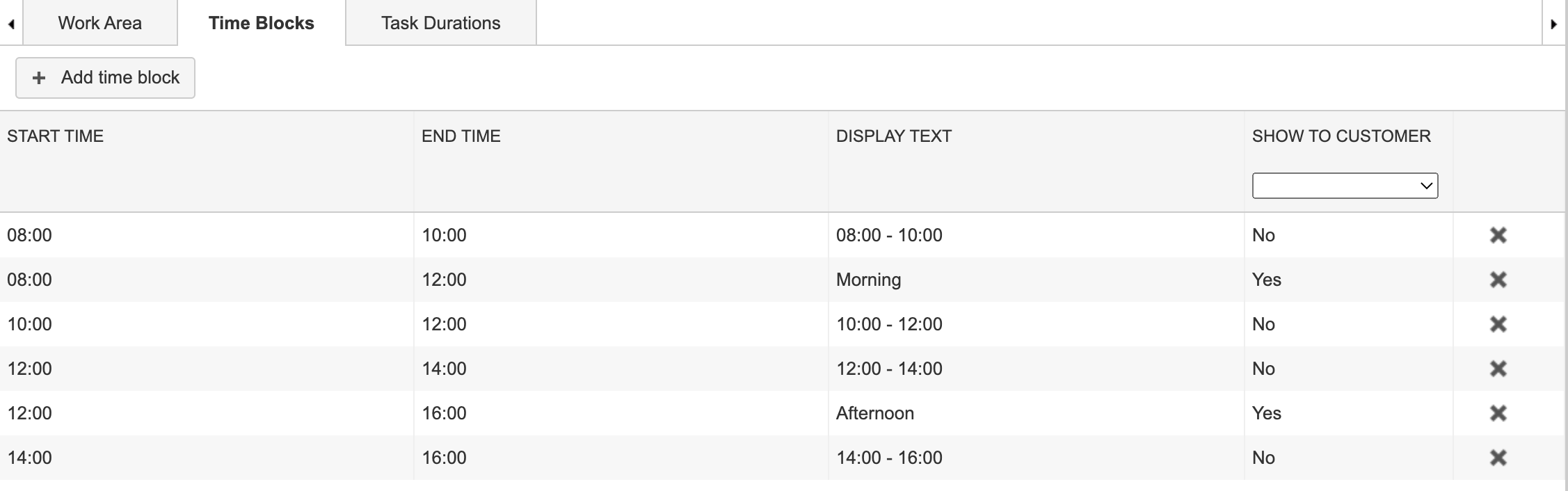 Overlapping time slots