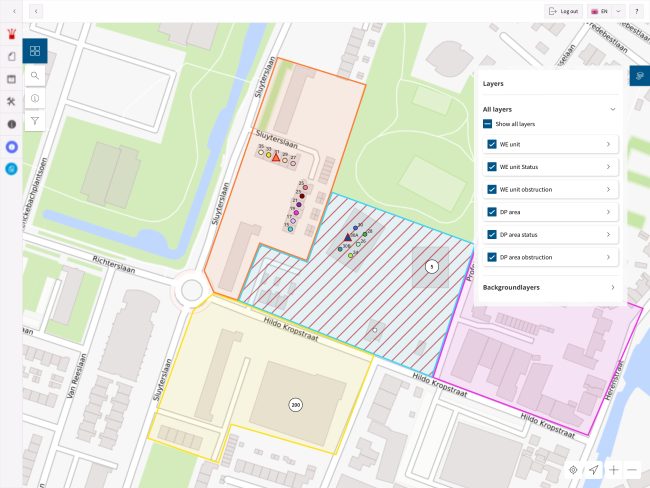 Distribution point and Unit obstructions shown on the Map in GO FiberConnect